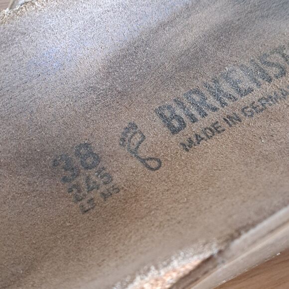 Birkenstock Mayari Metallic Gold Thong Sandals Womens 38 US 7 7.5 Vegan Leather - Picture 9 of 10